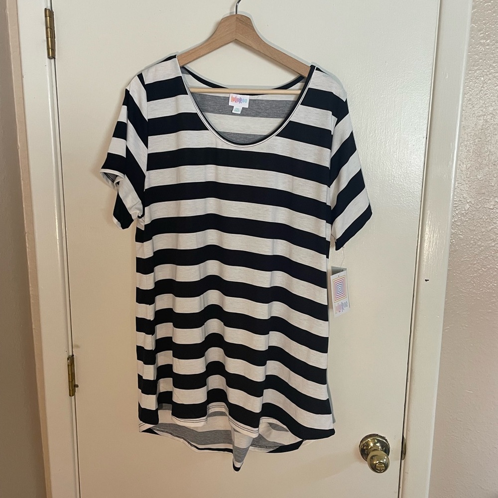 NWT Black and White Striped Women's Top